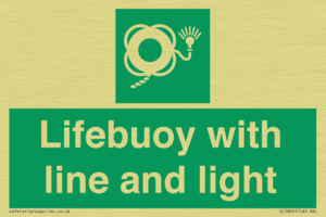 Lifebuoy with line and light